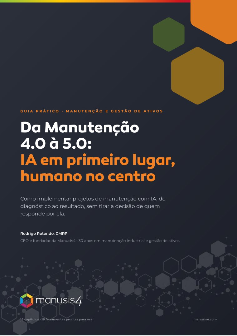 Capa do e-book Da Manutenção 4.0 à 5.0